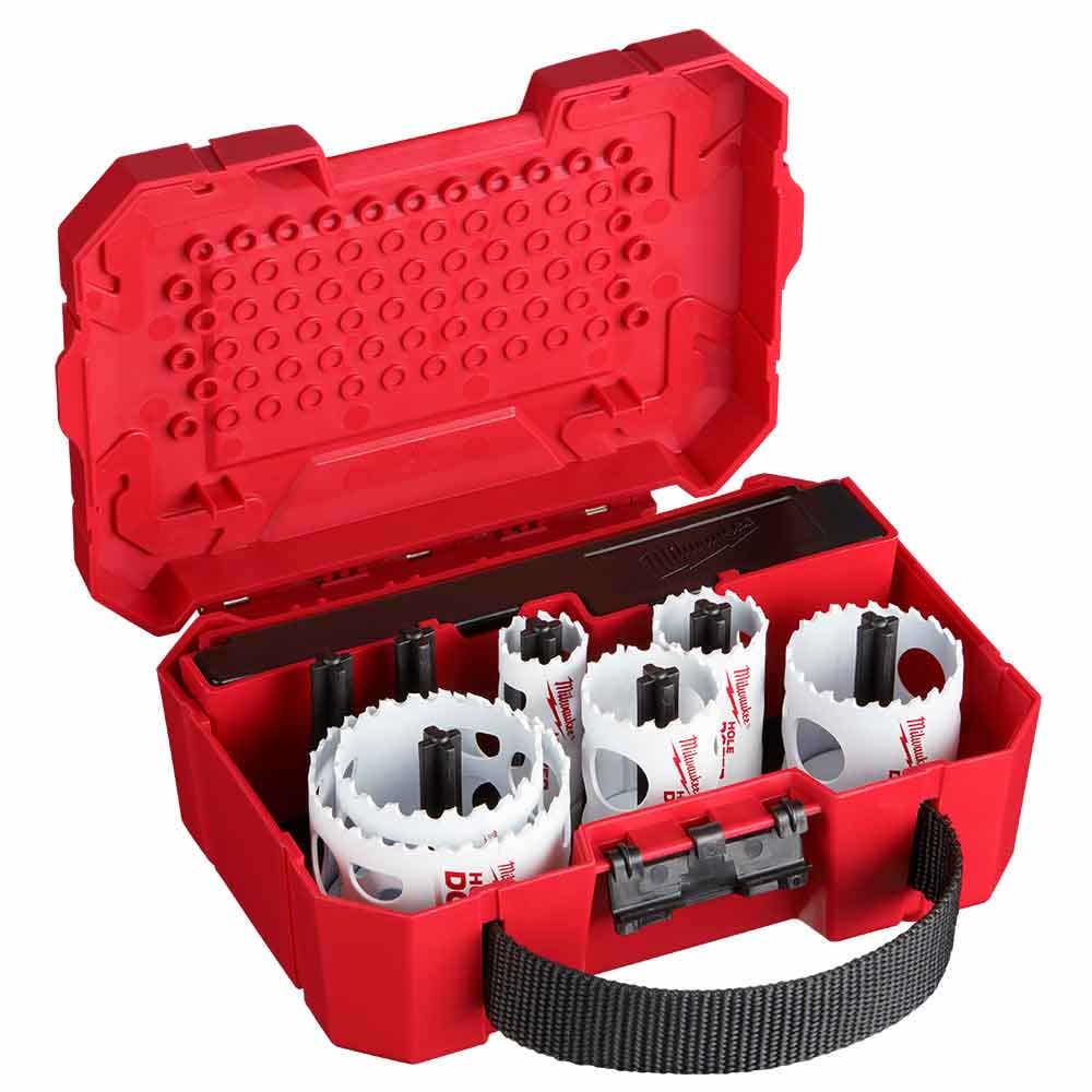 MILWAUKEE 22-64mm Bi-Metal Cobalt Holesaw Set for Electricians and GENERAL Purpose - HOLEDOZER - 10 Piece 49224095