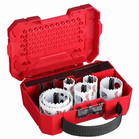 MILWAUKEE 22-64mm Bi-Metal Cobalt Holesaw Set for Electricians and GENERAL Purpose - HOLEDOZER - 10 Piece 49224095