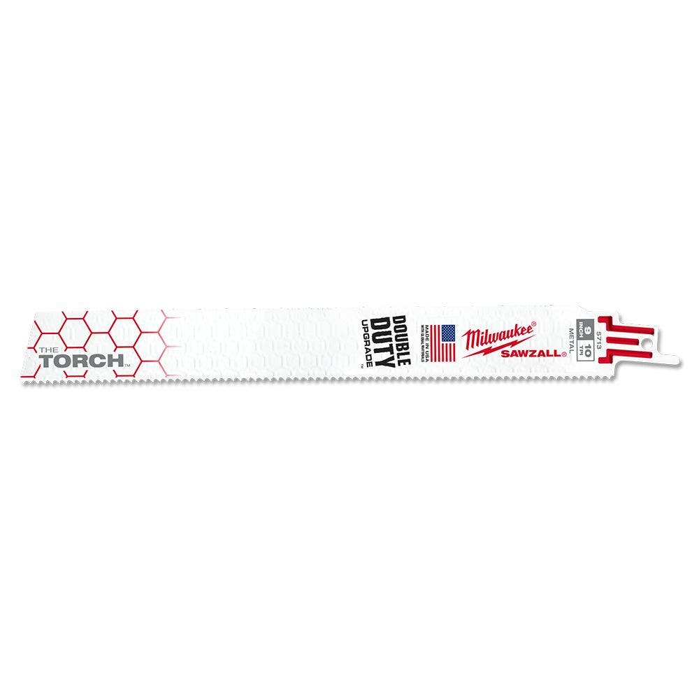 MILWAUKEE 230mm 10TPI Bi-Metal Reciprocating Saw Blade for Metal Cutting - THE TORCH - 25 Piece 48008713