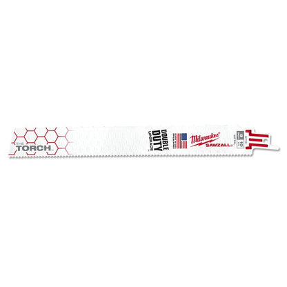 MILWAUKEE 230mm 10TPI Bi-Metal Reciprocating Saw Blade for Metal Cutting - THE TORCH - 25 Piece 48008713