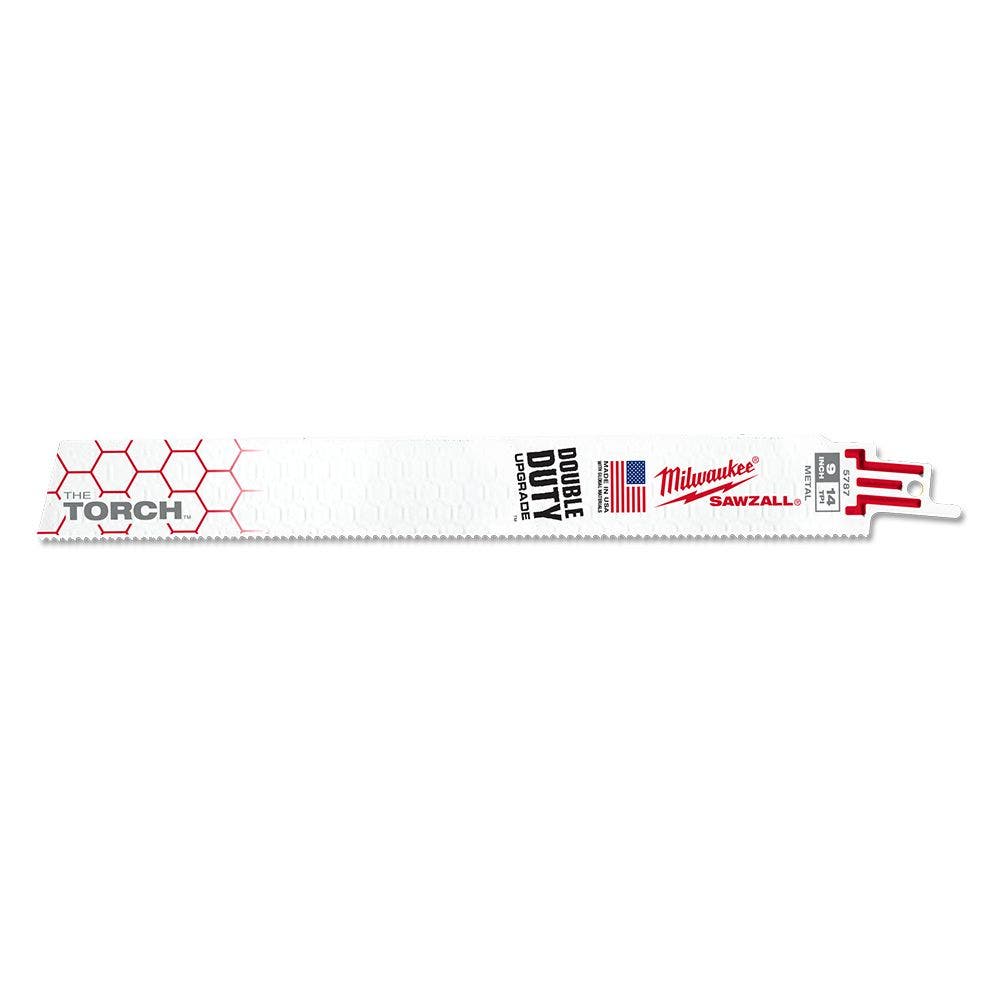 MILWAUKEE 230mm 14TPI Bi-Metal Reciprocating Saw Blade for Metal Cutting - THE TORCH - 25 Piece 48008787