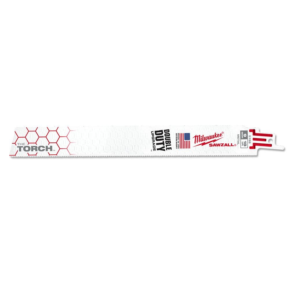MILWAUKEE 230mm 18TPI Bi-Metal Reciprocating Saw Blade for Metal Cutting - THE TORCH - 25 Piece 48008788