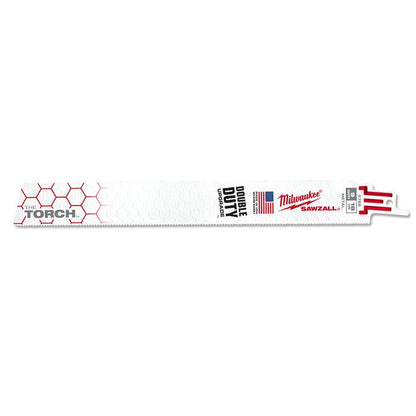 MILWAUKEE 230mm 18TPI Bi-Metal Reciprocating Saw Blade for Metal Cutting - THE TORCH - 25 Piece 48008788