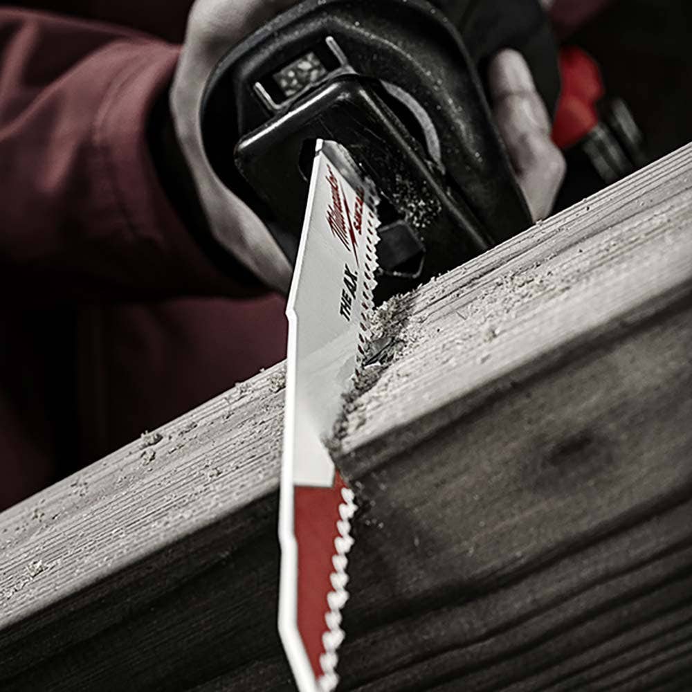 MILWAUKEE 230mm 5TPI Reciprocating Blade for Wood Nail Demo - SAWZALL - The AX - Bulk 100 Pack 48005026A
