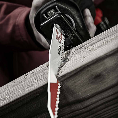 MILWAUKEE 230mm 5TPI Reciprocating Blade for Wood Nail Demo - SAWZALL - The AX - Bulk 100 Pack 48005026A