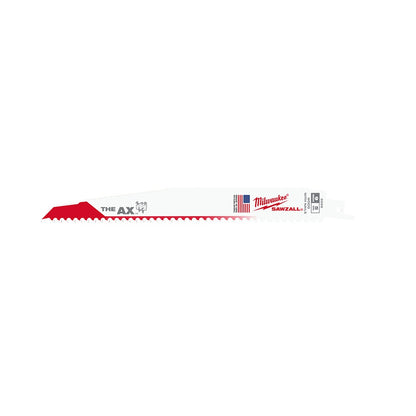 MILWAUKEE 230mm 5TPI Reciprocating Blade for Wood Nail Demo - SAWZALL - The AX - Bulk 100 Pack 48005026A