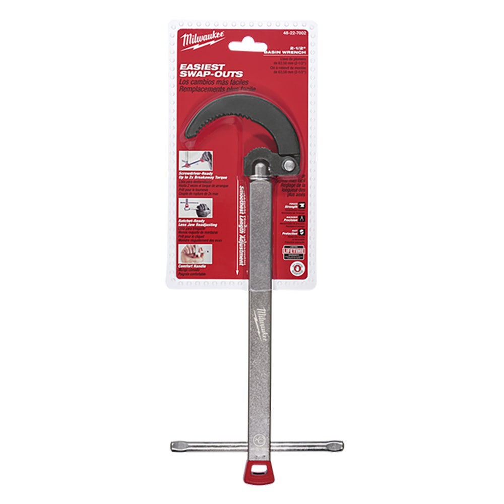 MILWAUKEE 250 425mm Telescoping 57mm Basin Wrench 48227002