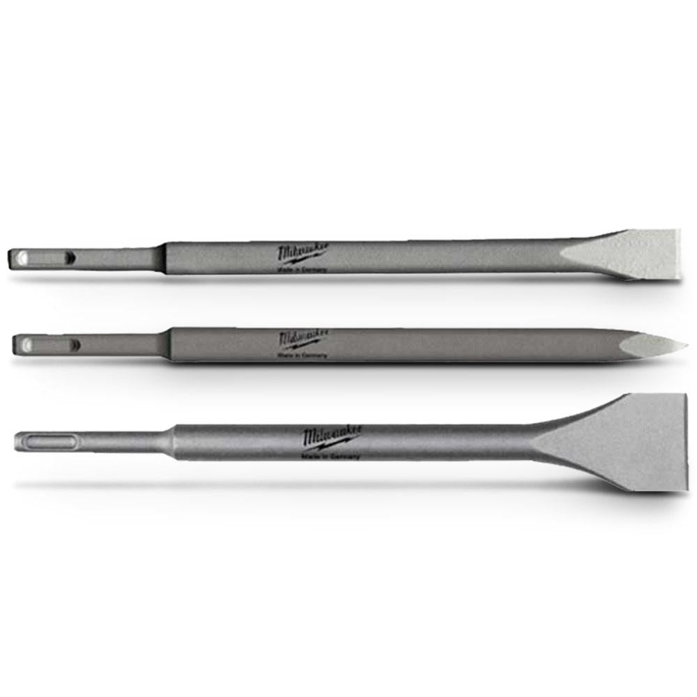 MILWAUKEE 250mm SDS-Plus Chisel Set - 3 Piece 4932430001