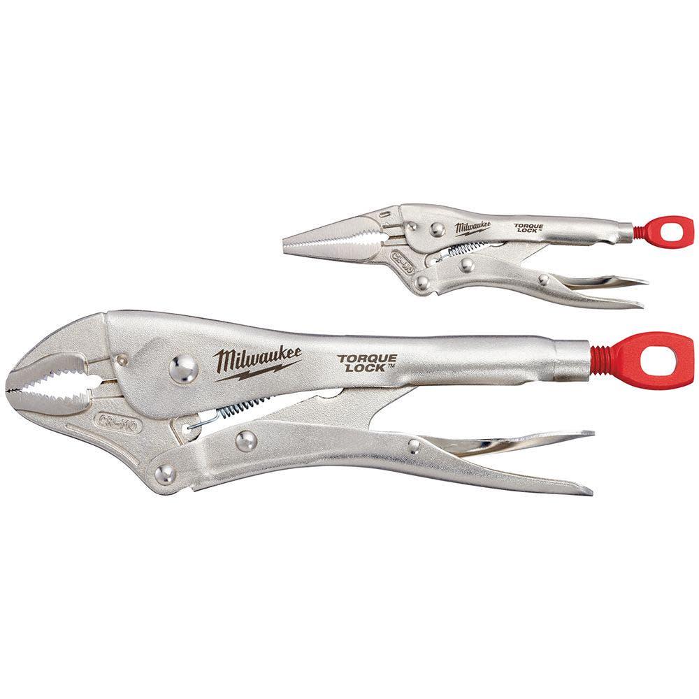 MILWAUKEE 254MM (10 ) and 152MM (6 ) TORQUE LOCK 2 PACK LOCKING PLIERS 48223602