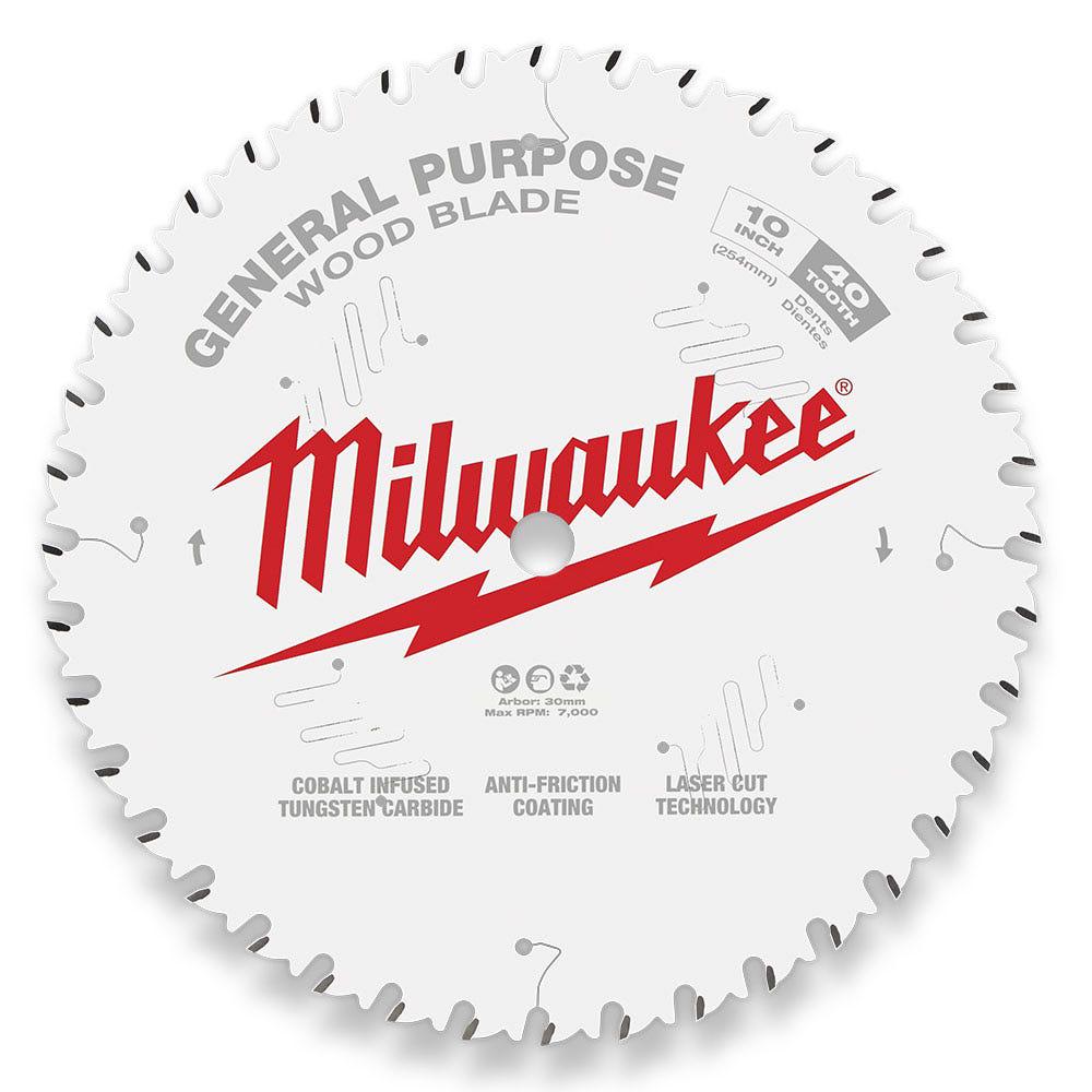 MILWAUKEE 254mm (10 ) General Purpose 40T Circular Saw Blade 48408024