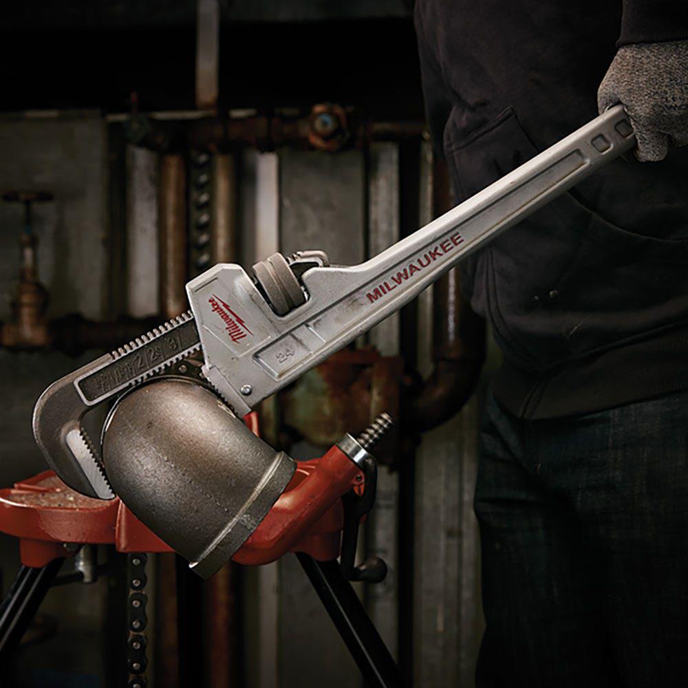 MILWAUKEE 254mm 10inch Aluminium Pipe Wrench 48227210