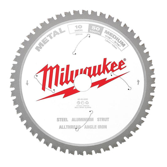 MILWAUKEE 254mm 50T TCT Blade Circular Saw for Metal Medium 48408260