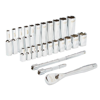 MILWAUKEE 26pc 1 4inch Drive AF Ratchet and Socket Set 48229404