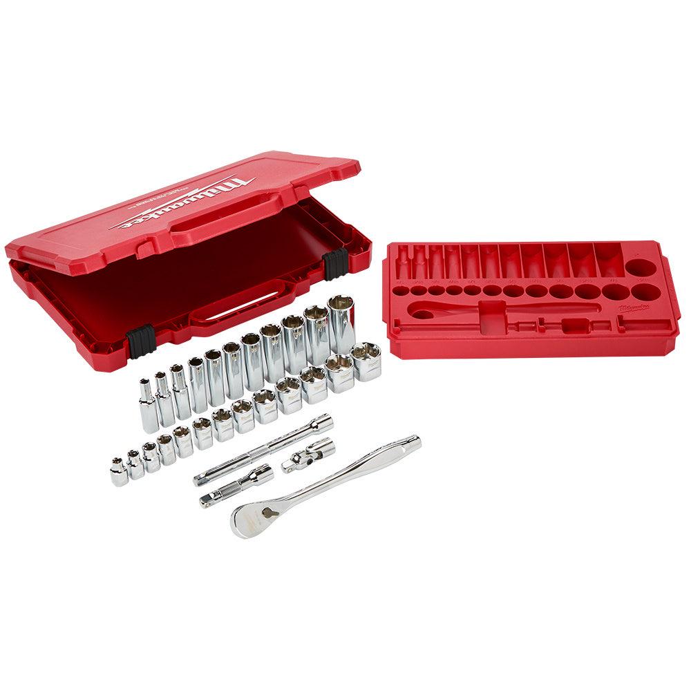 MILWAUKEE 28pc 3 8inch Drive AF Socket Set 48229408