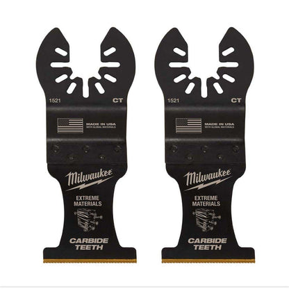 MILWAUKEE 2 piece 35mm OPEN-LOK Extreme Material Titanium Enhanced Carbide Teeth Blade 49251522