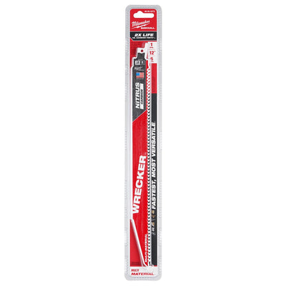 MILWAUKEE 300mm 12 6TPI TCT WRECKER Reciprocating Saw Blade - SAWZALL - 1 Piece 48005273