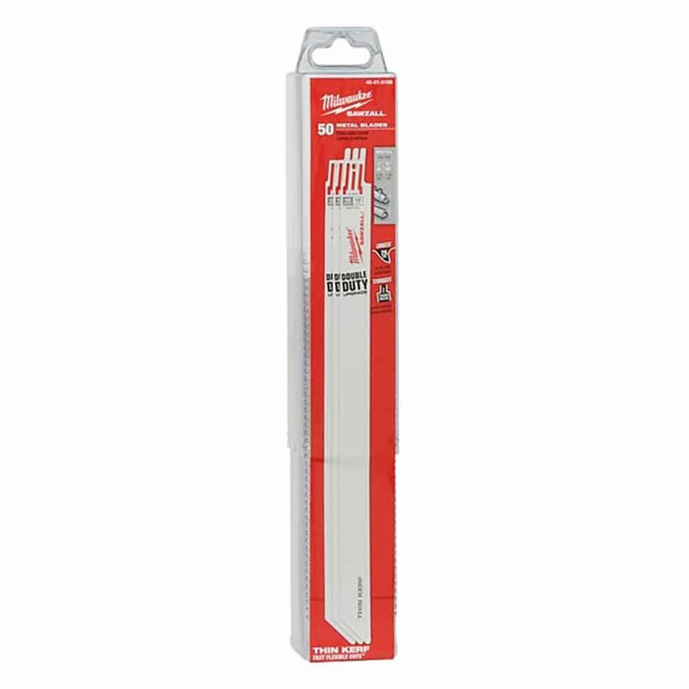 MILWAUKEE 300mm 18TPI Bi-Metal Reciprocating Saw Blade for Metal Cutting - THIN KERF - 50 Piece 48016189