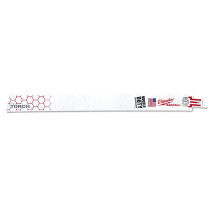 MILWAUKEE 300mm 18TPI Bi-Metal Reciprocating Saw Blade for Metal Cutting - THE TORCH - 25 Piece 48008789