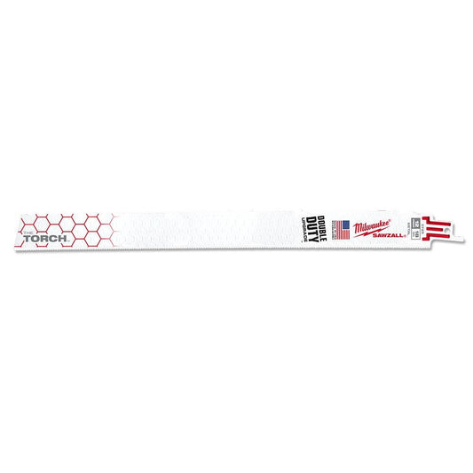 MILWAUKEE 300mm 18TPI Bi-Metal Reciprocating Saw Blade for Metal Cutting - THE TORCH - 25 Piece 48008789