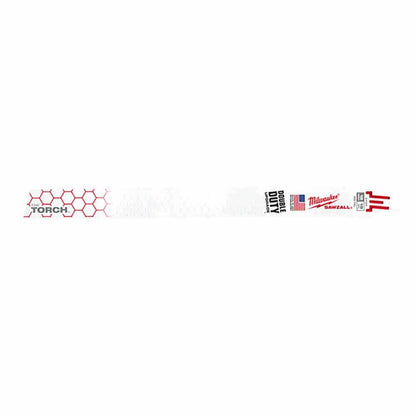 MILWAUKEE 300mm 18TPI Bi-Metal Reciprocating Saw Blade for Metal Cutting - THE TORCH - 5 Piece 48005789