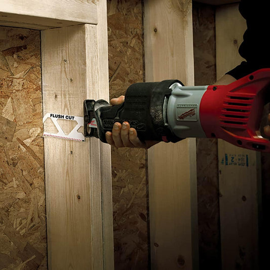 MILWAUKEE 300mm 5TPI Bi-Metal Reciprocating Saw Blade for Wood Nail Cutting - FLUSH CUT 48001600