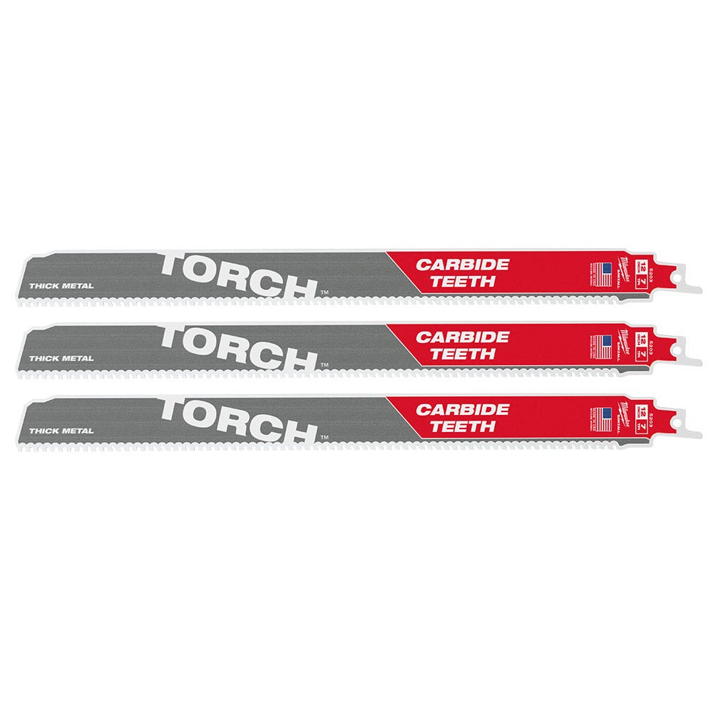 MILWAUKEE 300mm Wrecker General Purpose SAWZALL Blade - 3 Piece 48005303