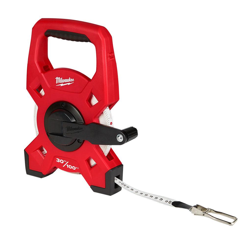 MILWAUKEE 30m/100ft Fibreglass Open Reel Long Tape 48225330