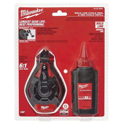 MILWAUKEE 31m ABS Bold Line Chalk Reel Kit with Red Chalk 48223986