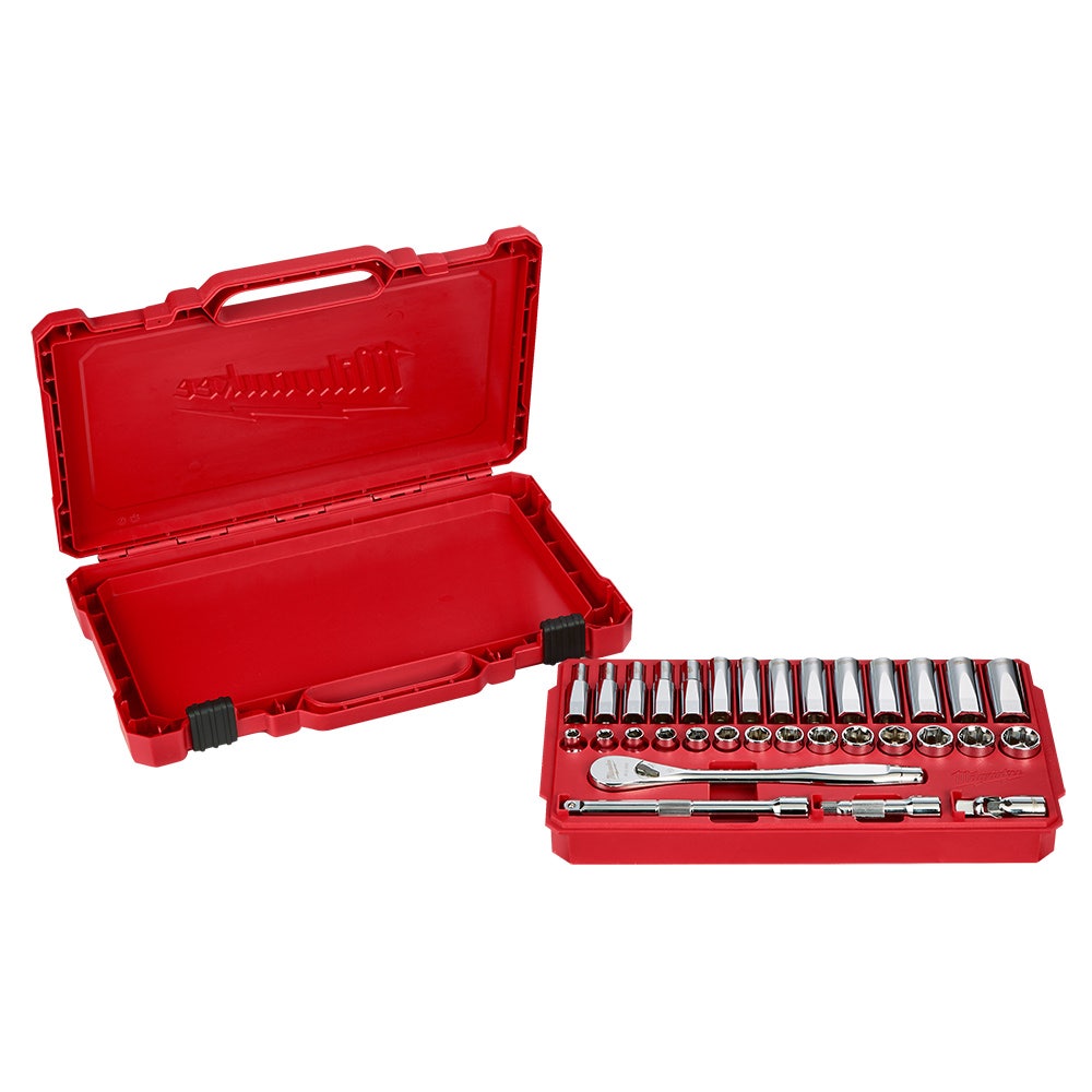 MILWAUKEE 32pc 3 8inch Drive Metric Socket Set 48229508