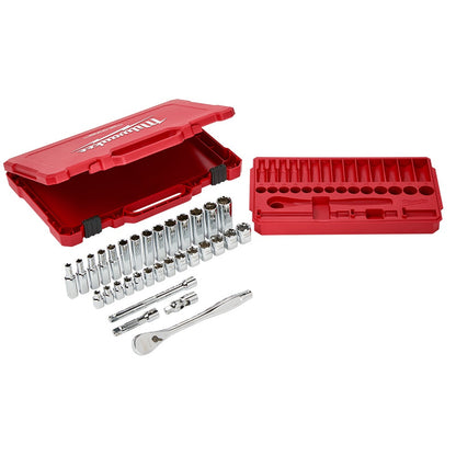 MILWAUKEE 32pc 3 8inch Drive Metric Socket Set 48229508