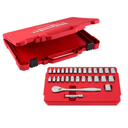 MILWAUKEE 3 8 Drive SAE Metric Socket Set - 29 Piece 48229088