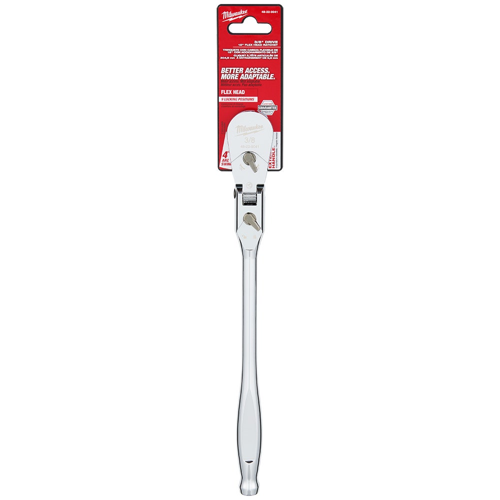MILWAUKEE 3 8 Flex Head Extended Ratchet 48229041