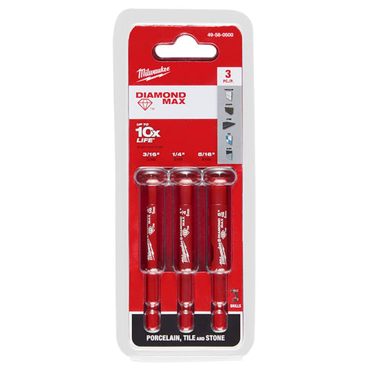 MILWAUKEE 3 Pcs Diamond Max Diamond Grit Hole Saw 49560500