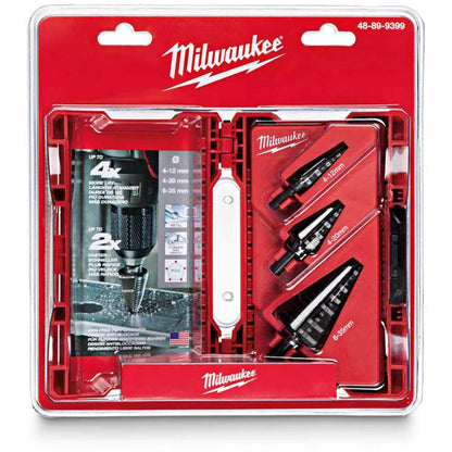 MILWAUKEE 3 Piece 4-12mm, 4-20mm, 6-35mm HSS Step Drill Bit Set 48899399