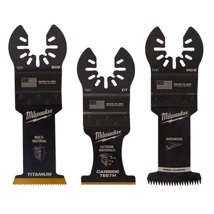 MILWAUKEE 3 piece OPEN-LOK All Purpose Multi Tool Blade Variety Pack Blades 49109001