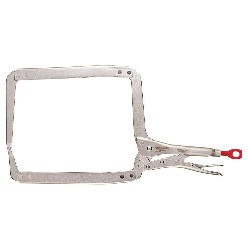 MILWAUKEE 457mm Deep Reach C-Clamp Locking Plier Regular Tip 48223529