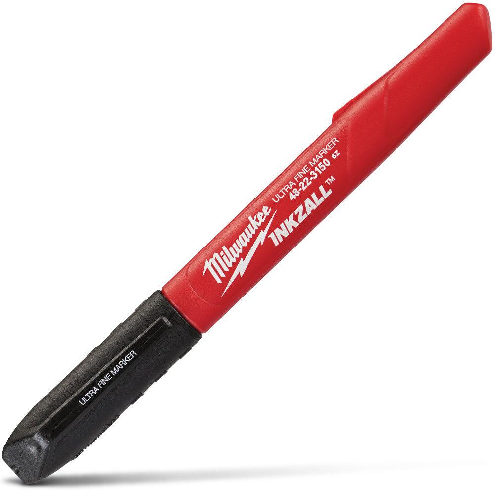 MILWAUKEE 4Pk Inkzall Blk Ultra Fine Point Markers 48223154