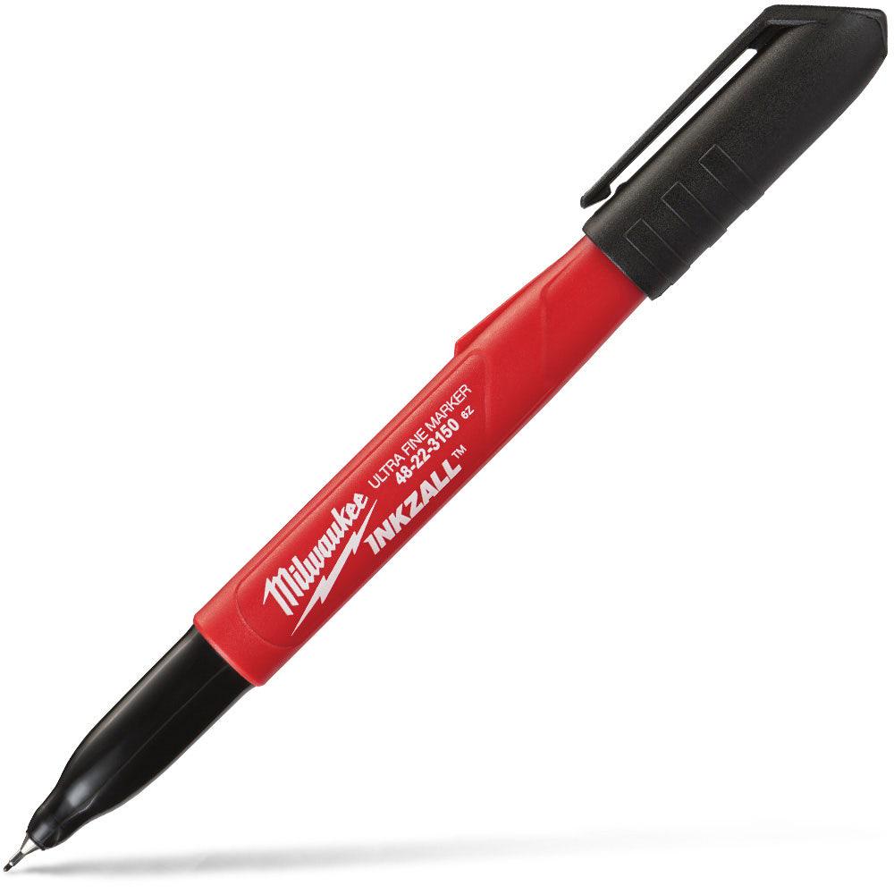 MILWAUKEE 4Pk Inkzall Blk Ultra Fine Point Markers 48223154