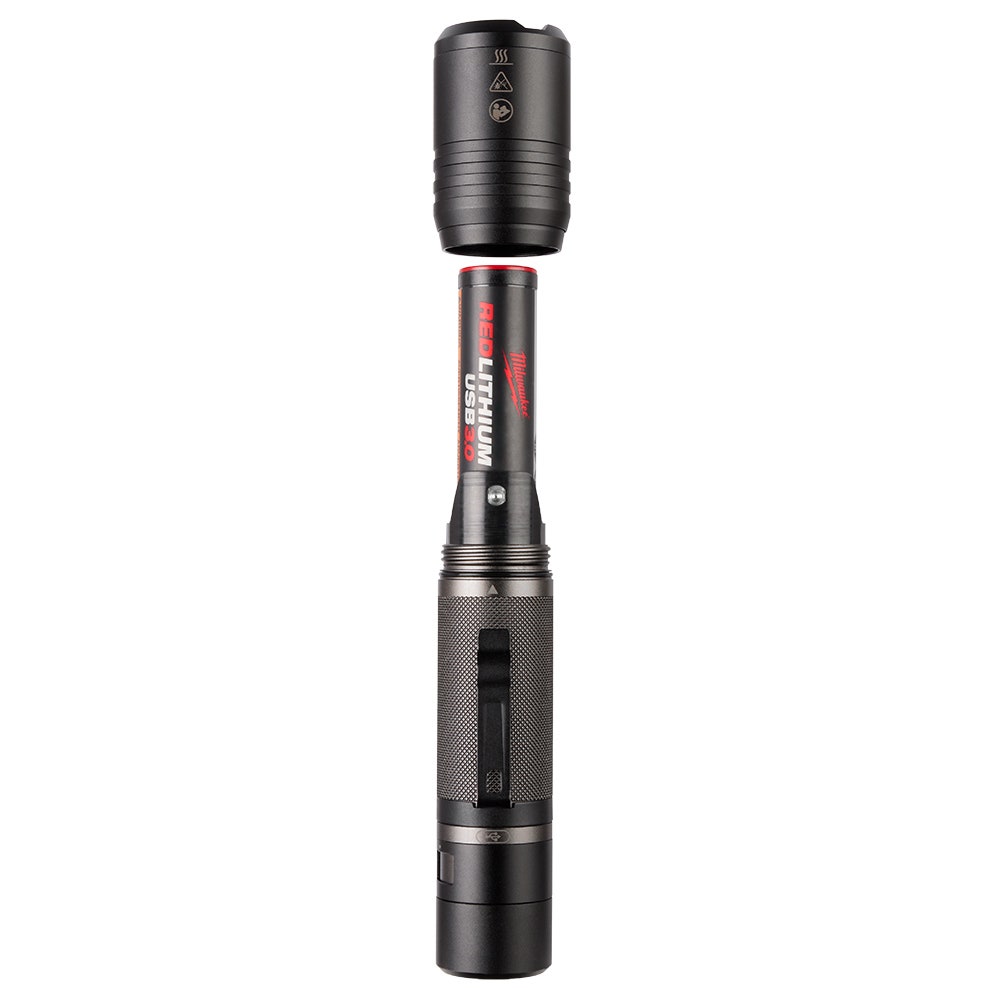 MILWAUKEE 4V REDLITHIUM USB Rechargeable Slide Focus Flashlight Kit L4FL2000301
