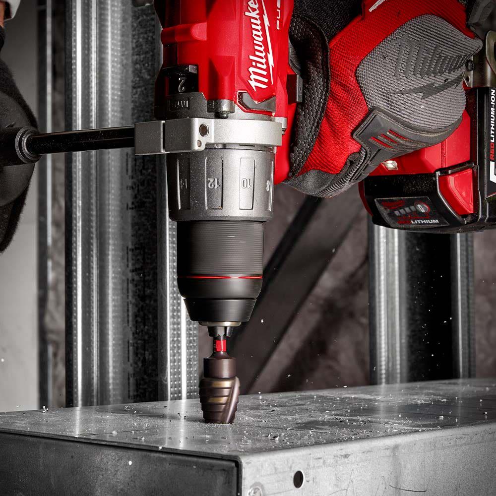 MILWAUKEE 4-20mm 9-Step 1 4-Hex HSS-TiAlN Spiral Flute Step Drill Bit - SHOCKWAVE 48899263