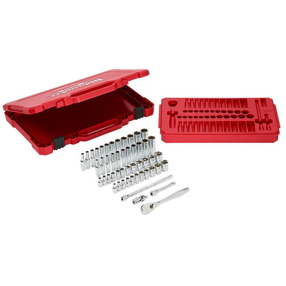 MILWAUKEE 50pc 1 4inch Drive Metric AF Socket Set 48229004