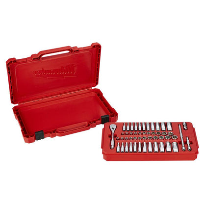 MILWAUKEE 50pc 1 4inch Drive Metric AF Socket Set 48229004