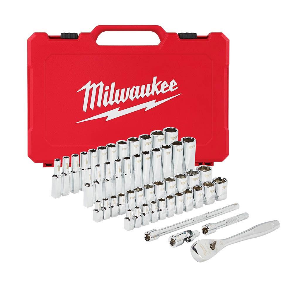 MILWAUKEE 50pc 1 4inch Drive Metric AF Socket Set 48229004