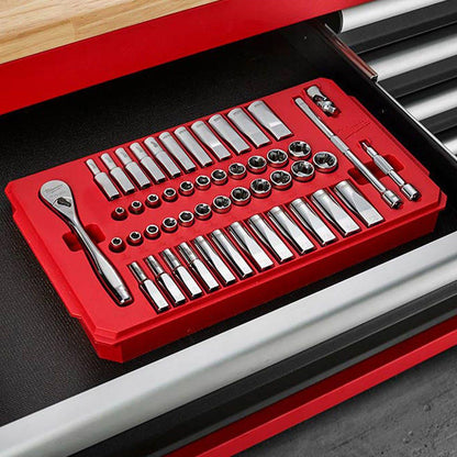 MILWAUKEE 50pc 1 4inch Drive Metric AF Socket Set 48229004