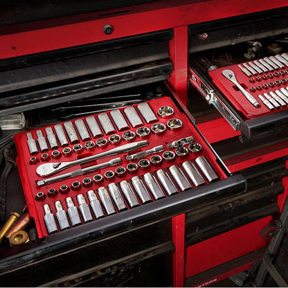 MILWAUKEE 56pc 3 8inch Drive Metric AF Socket Set 48229008