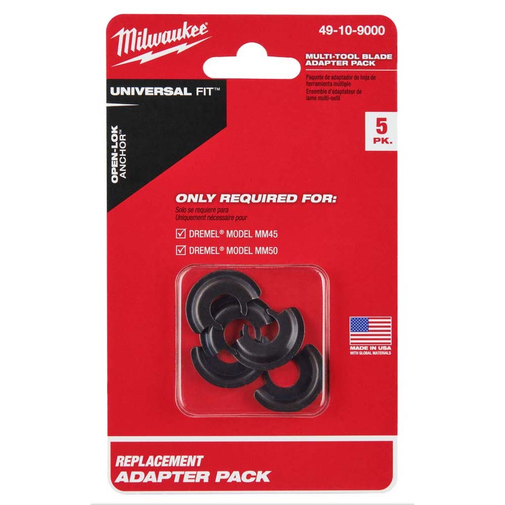 MILWAUKEE 5 piece OPEN-LOK Multi Tool Adapter 49109000