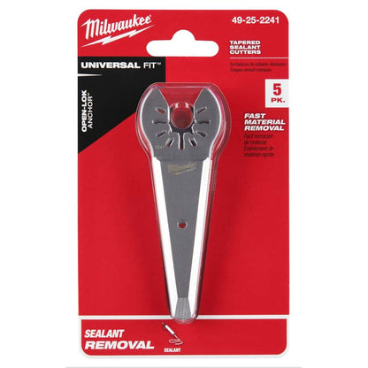 MILWAUKEE 5 piece OPEN-LOK Tapered Sealant Cutting Blade 49252241