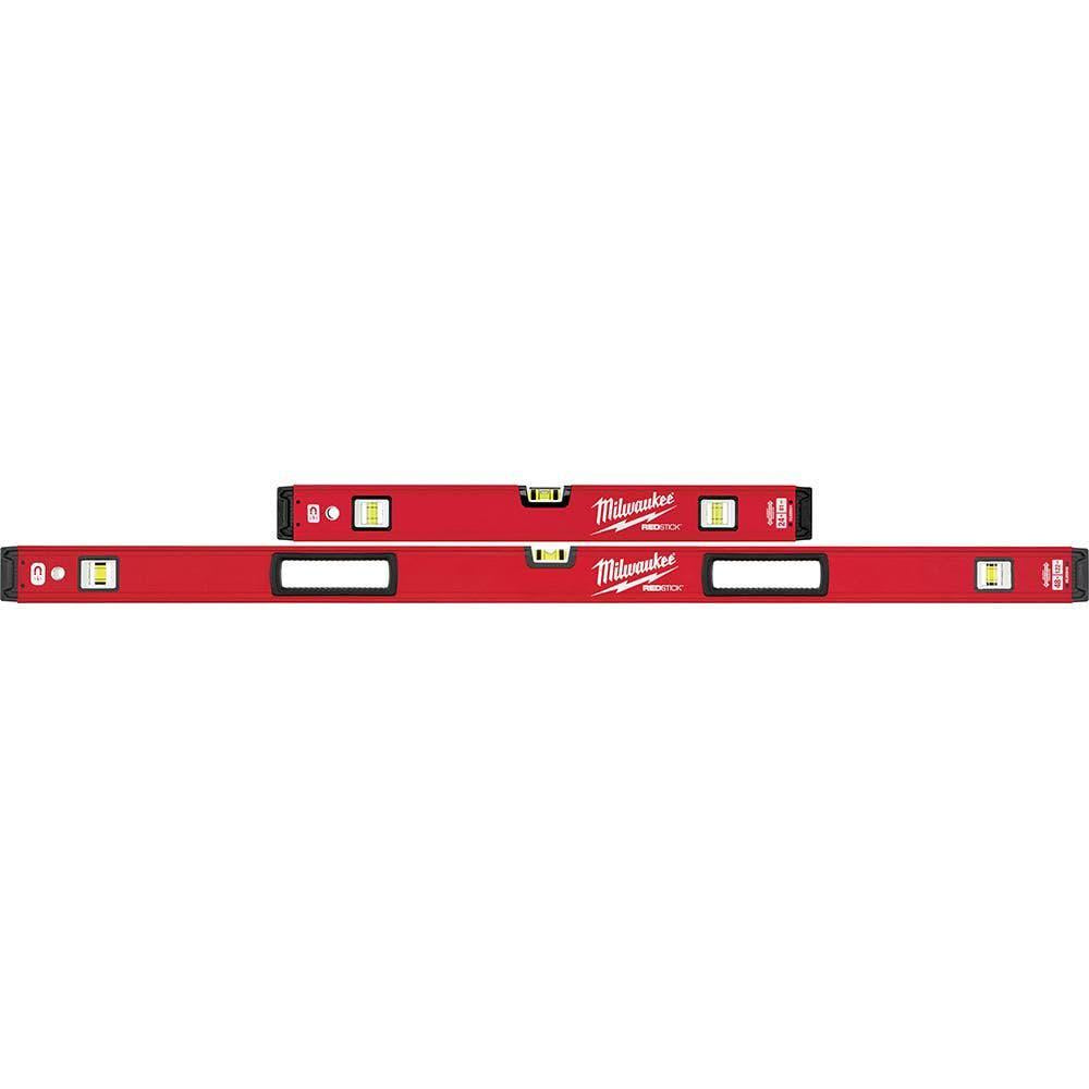 MILWAUKEE 600 1200mm Magnetic Box Level 3 Vials 2pc MLBXSM48