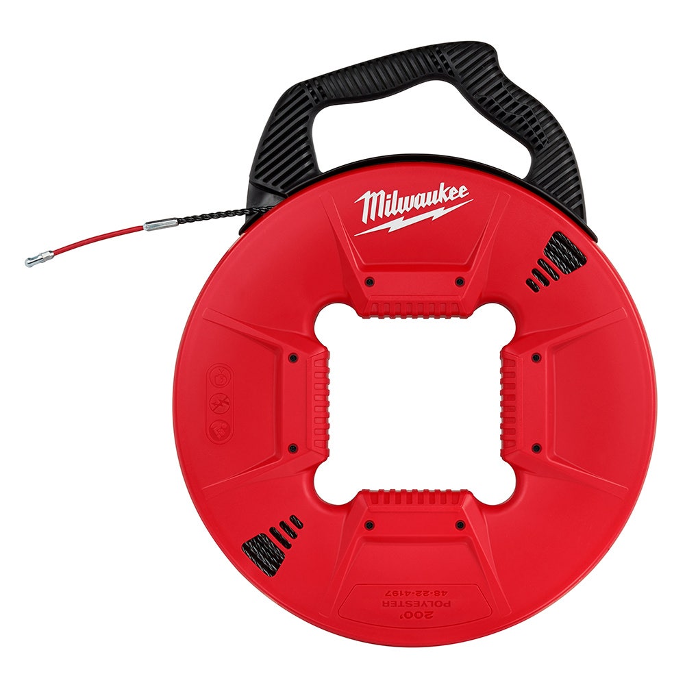 MILWAUKEE 60m/200ft Polyester Fish Tape Metal Leader 48224197