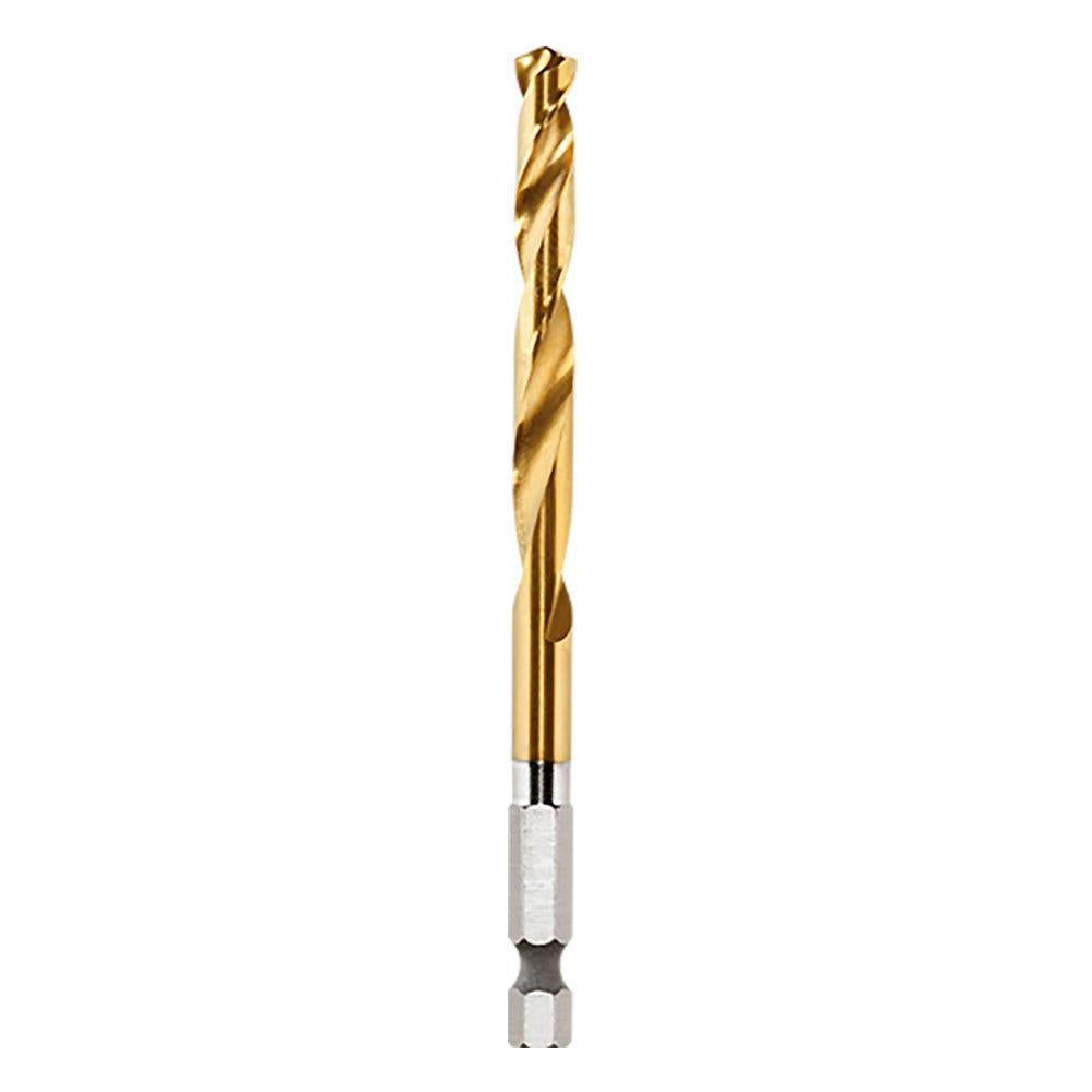 MILWAUKEE 6.0 x 105mm 1 4-Hex Quick-Change HSS-TiN Jobber Drill Bit - RED-HELIX 48894814